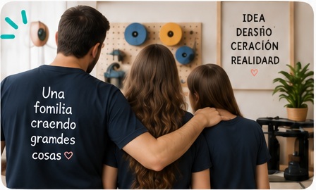 Familia creando en Cortés Studios